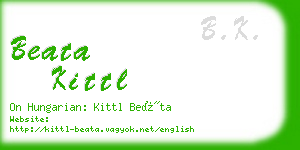 beata kittl business card